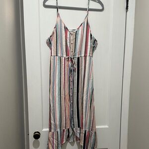 THML Multicolor Striped Midi Dress